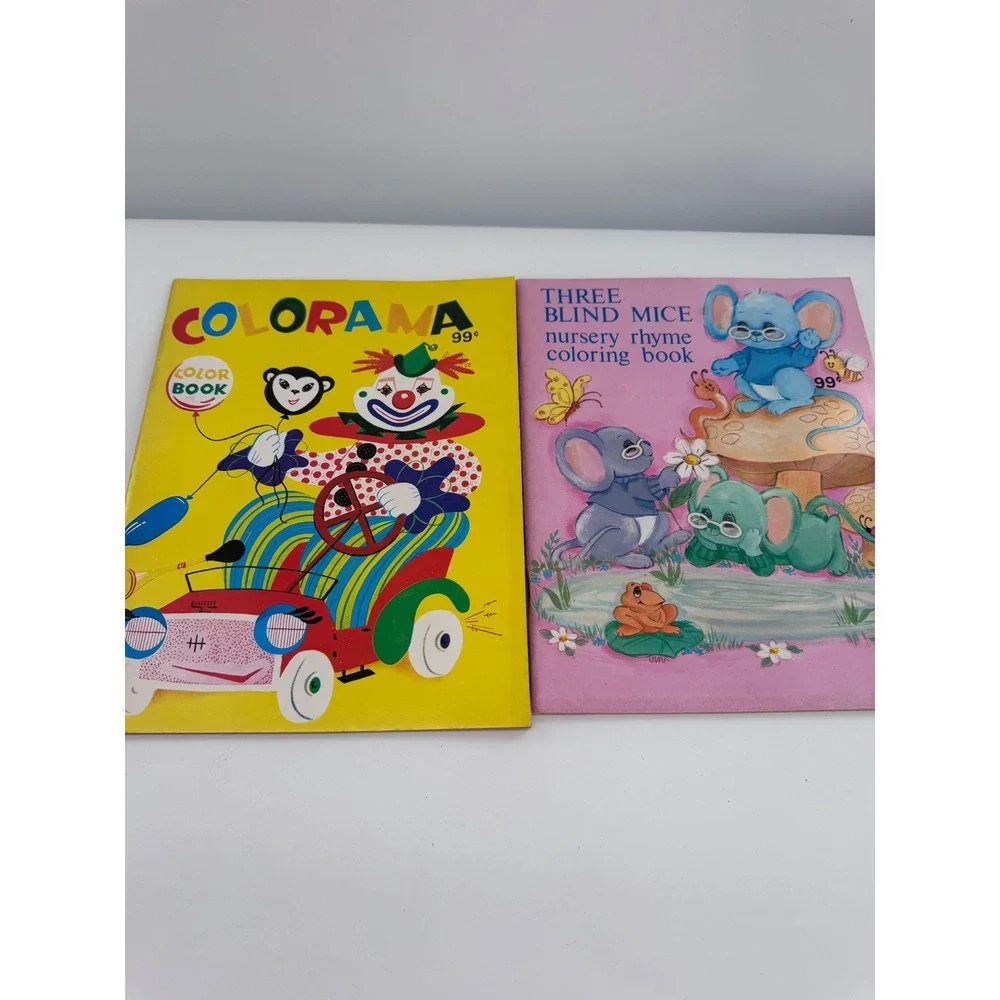 Landoll Merrigold Vintage Coloring Books Kids Activity Books Nursery Rhyme Lot 7